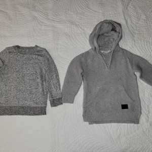 H&M knit hooded sweater, Afton Street crew sweater